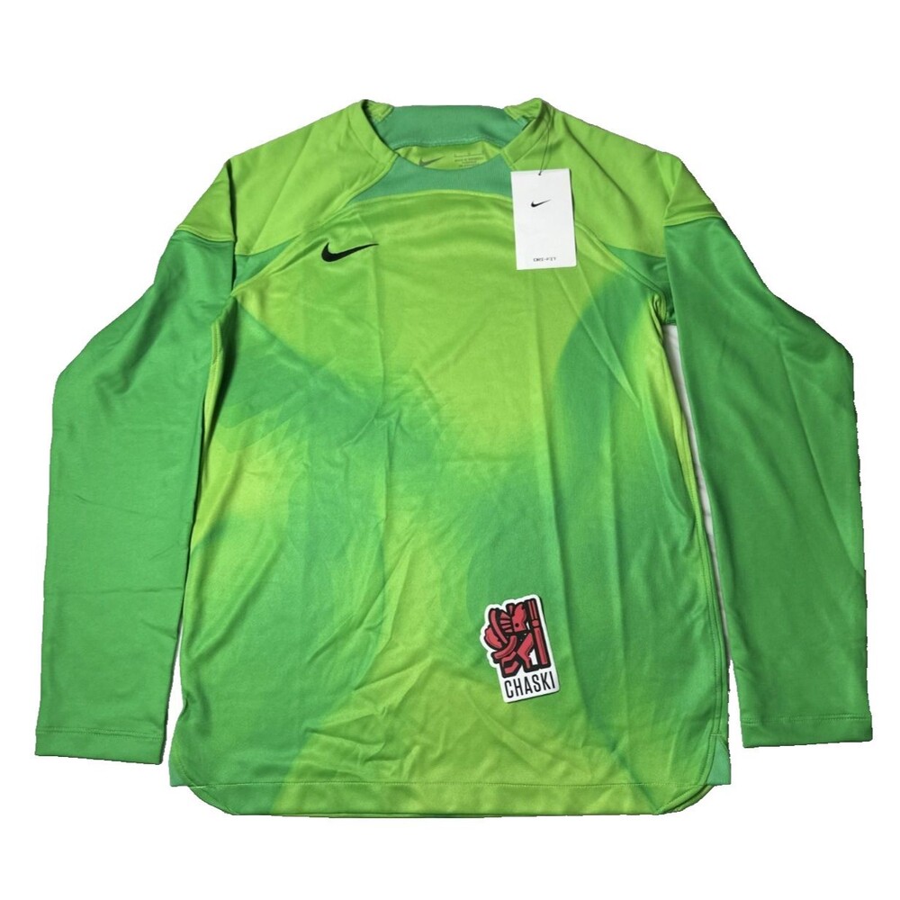 Nike Dri-Fit Football Soccer Goal Keeper Jersey Green DH8349-060 Youth Kids L